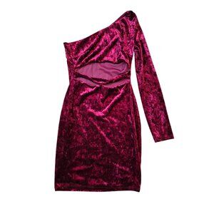 The Vintage Shop‎ Red Velvet Bodycon Long Sleeve Dress Event Hoco Occasion